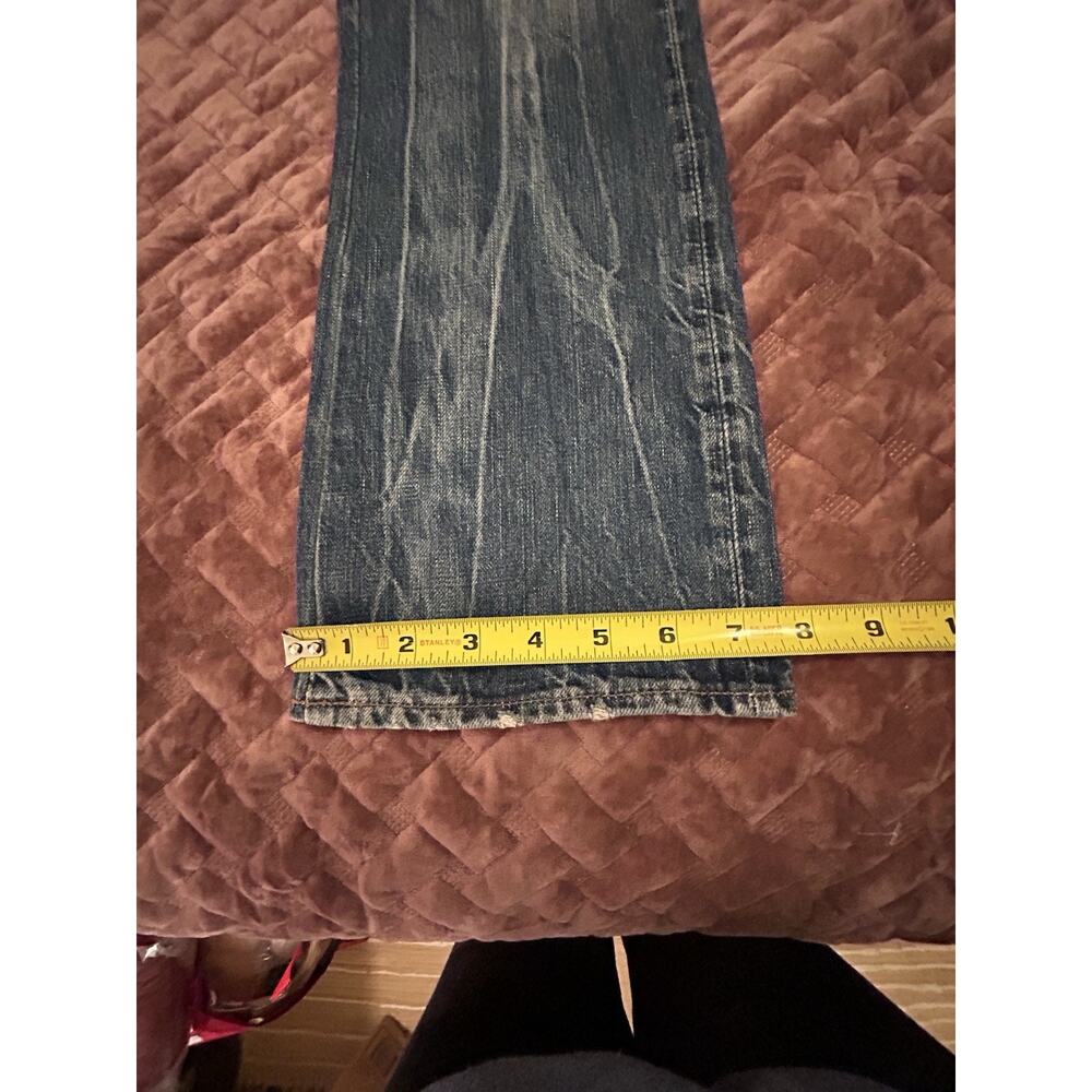 Men’s Straight Patchwork Distressed Blue Jeans - image 11